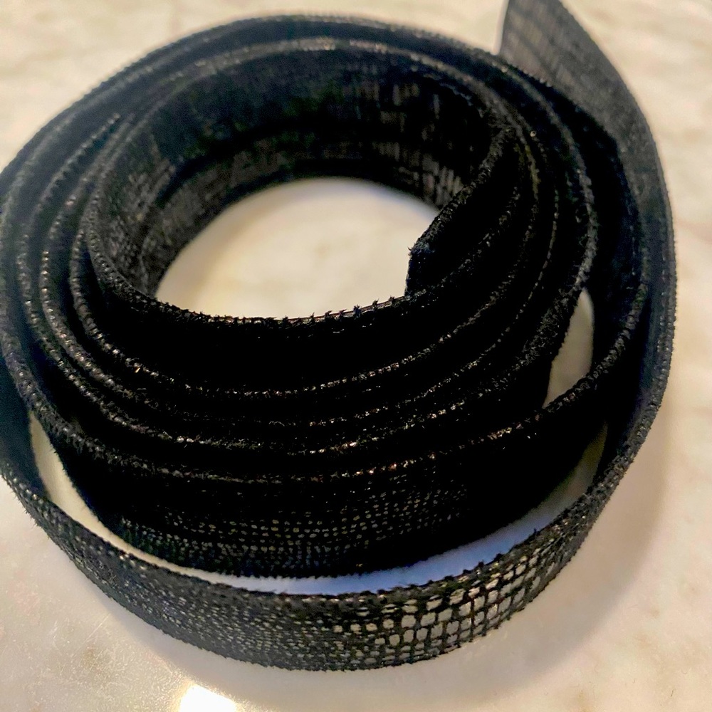 Black Python Leatherette Vegan Friendly Sash. - image 1